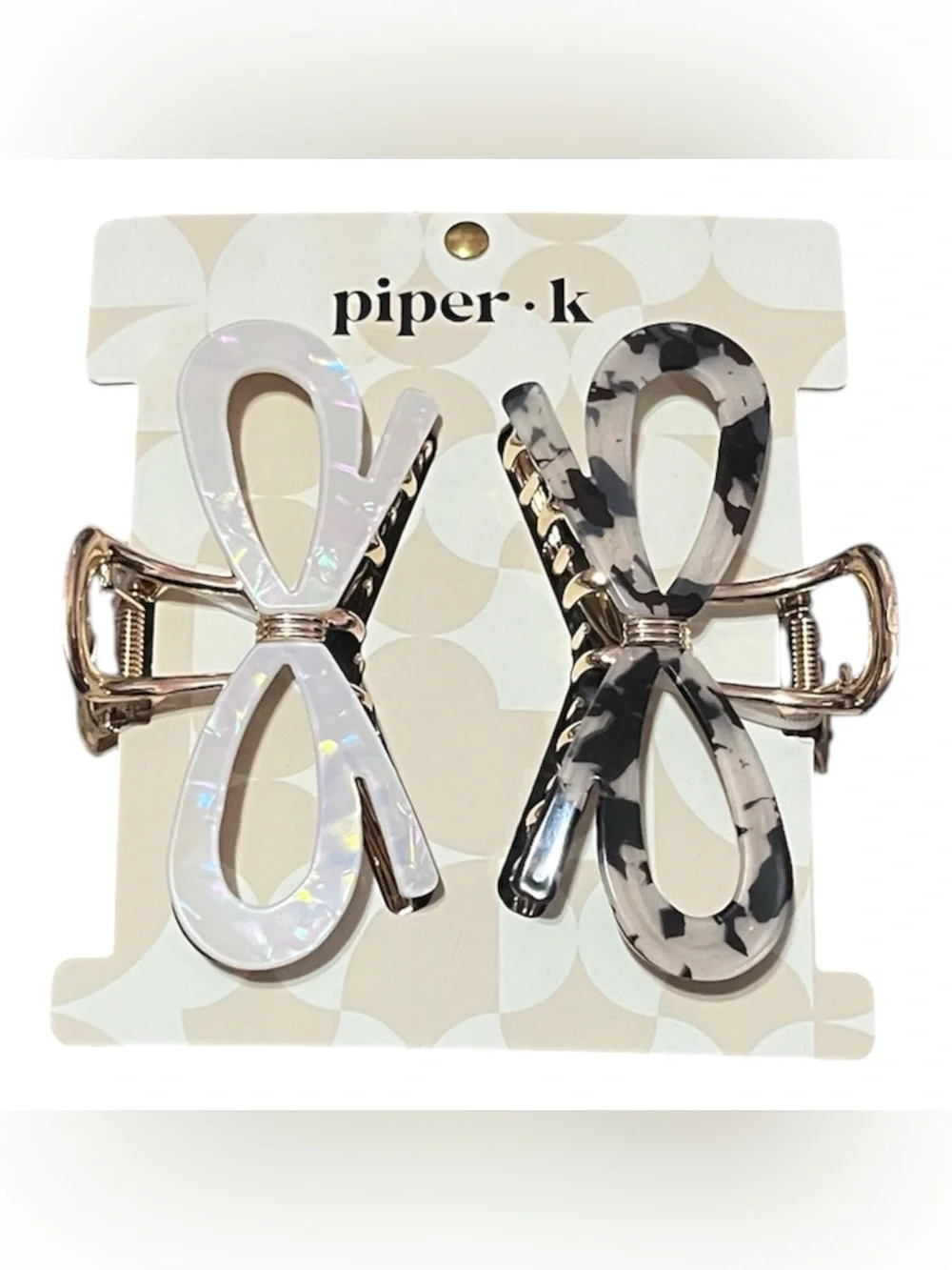 Piper K Bow Hair Claw Clips – Set of 2 – NWT